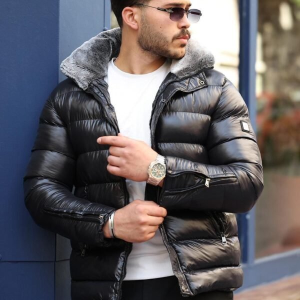 LUFIAN tam dolum yaka kürklü mont