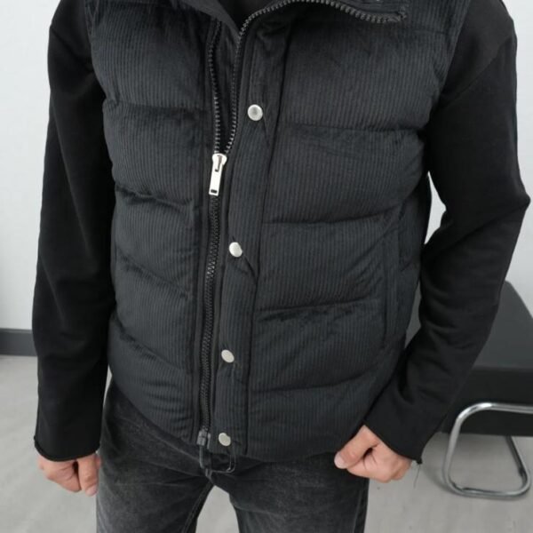 Kadife Fitilli Tam Dolum Yelek